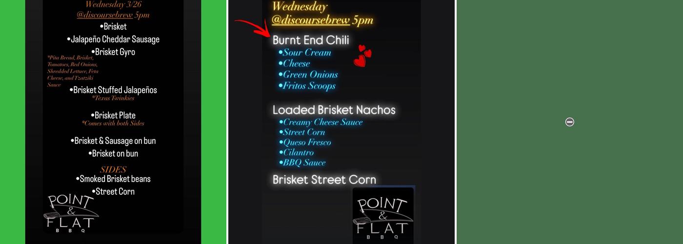Discourse Brewing Menu