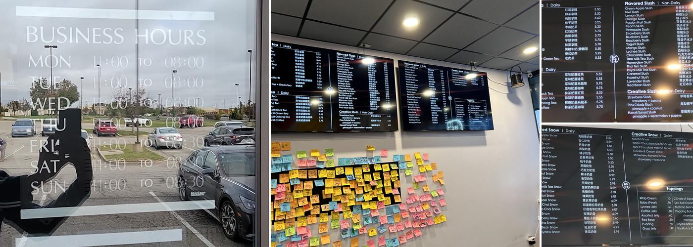 Bubblecup Tea Zone Menu