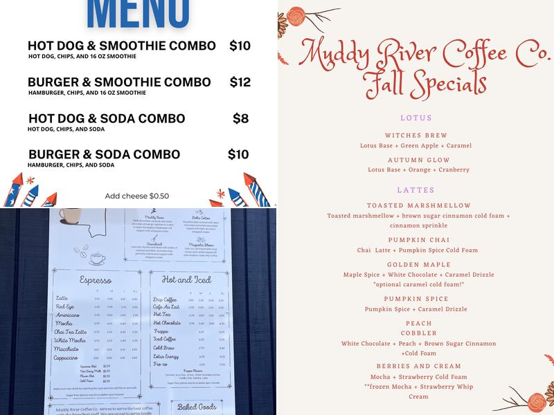 Muddy River Coffee Co. Menu