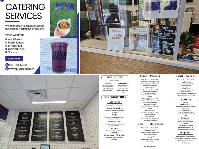 Juva Juice Jackson Menu