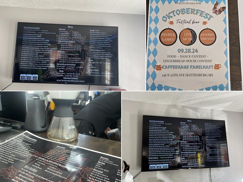 Kaffeehaus Fabelhaft Menu