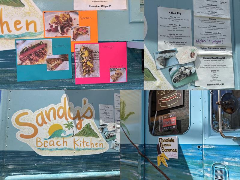 Sandy's Beach Kitchen Menu