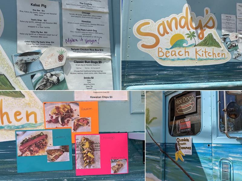 Sandy's Beach Kitchen Menu