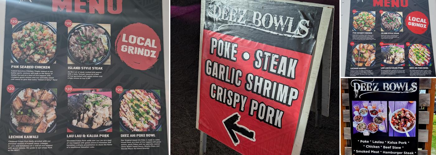 Deez Bowls Menu