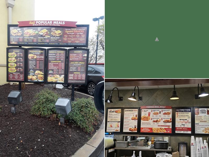 Zaxbys Chicken Fingers & Buffalo Wings Menu