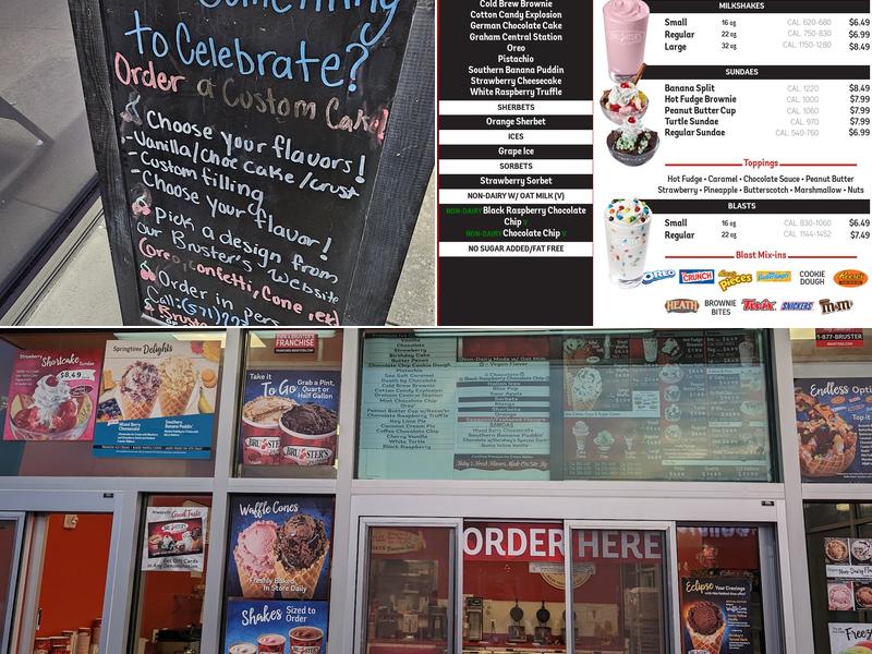 Bruster's Real Ice Cream Menu