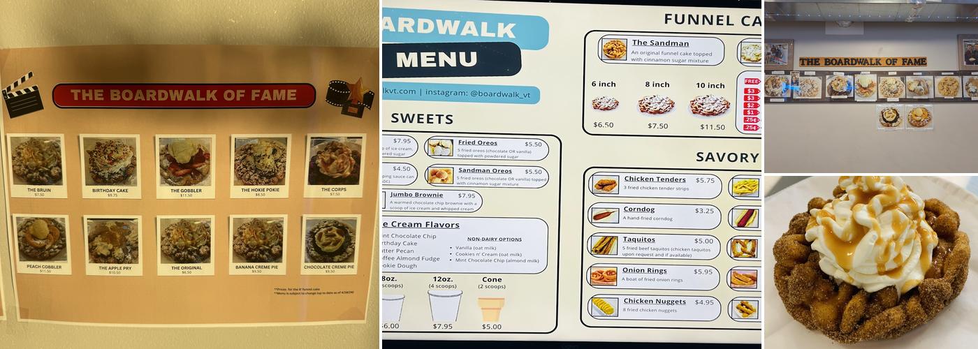 The Boardwalk Menu