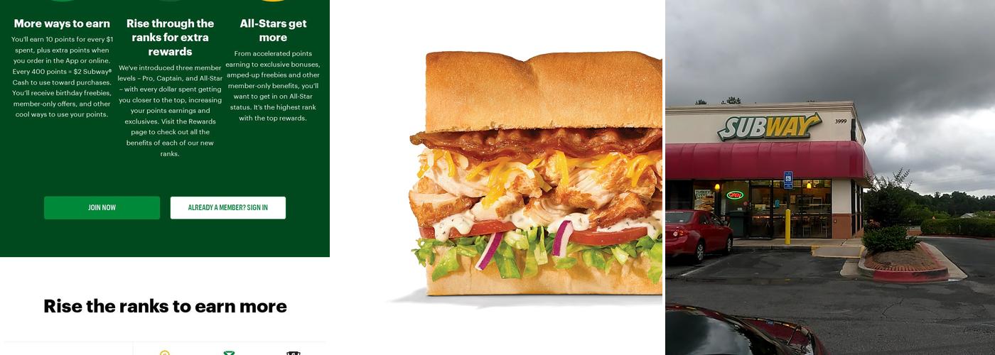 Subway Menu