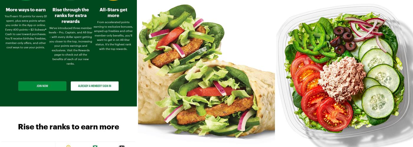 Subway Menu