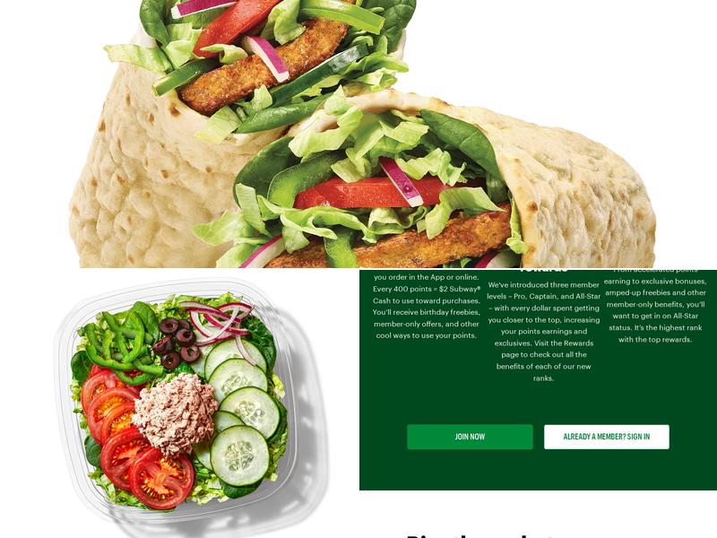 Subway Menu
