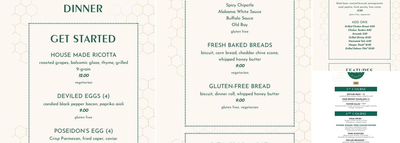 The Falls Menu
