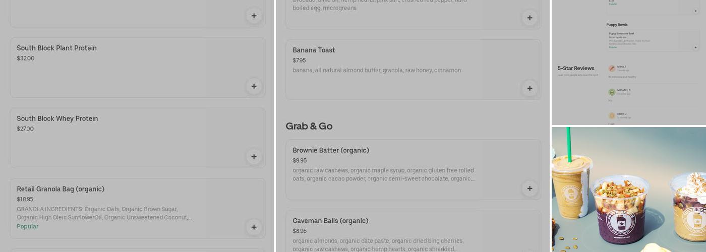 South Block Menu