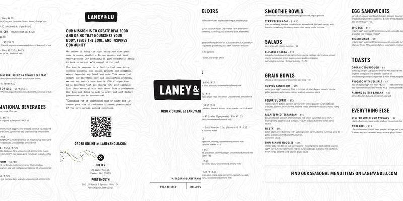 LANEY & LU Menu