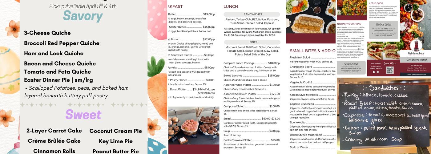 Lighthouse Local Menu