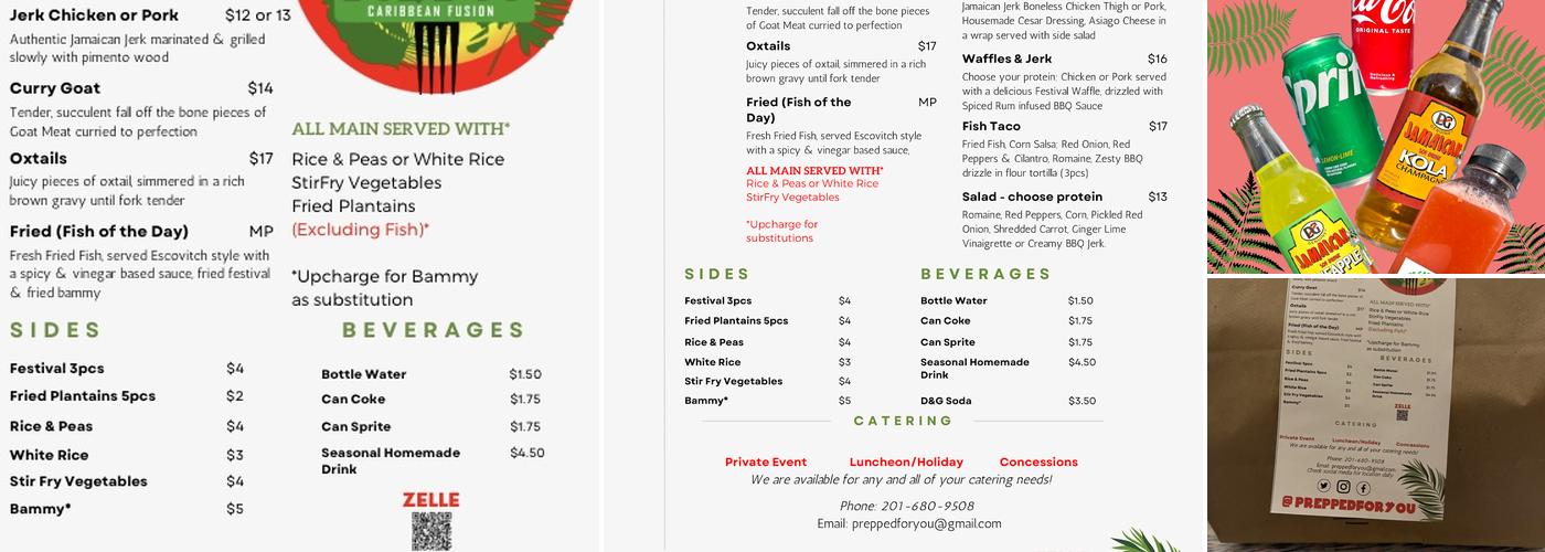 Prepped for You Menu