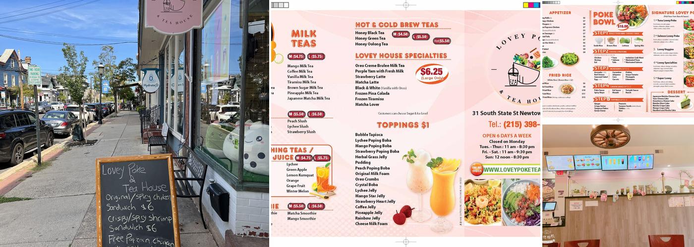 Lovey Poke & Tea House Menu
