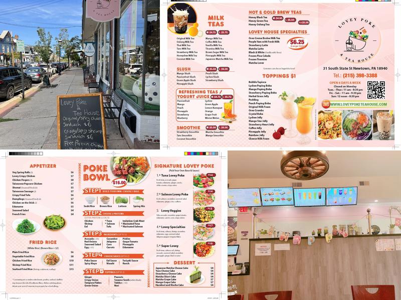 Lovey Poke & Tea House Menu