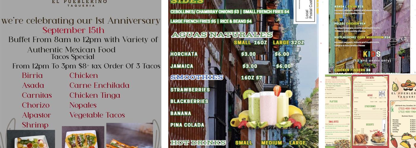 El pueblerino Taqueria Menu