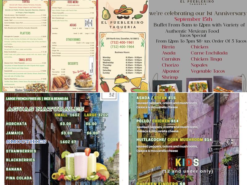 El pueblerino Taqueria Menu