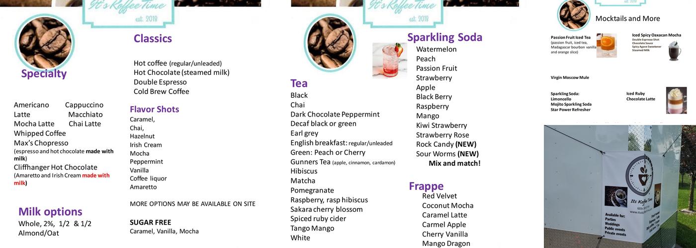 Its Koffee Time Menu