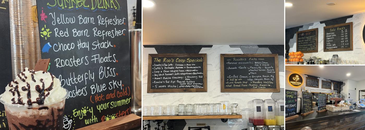 Roosters Coffee house Menu