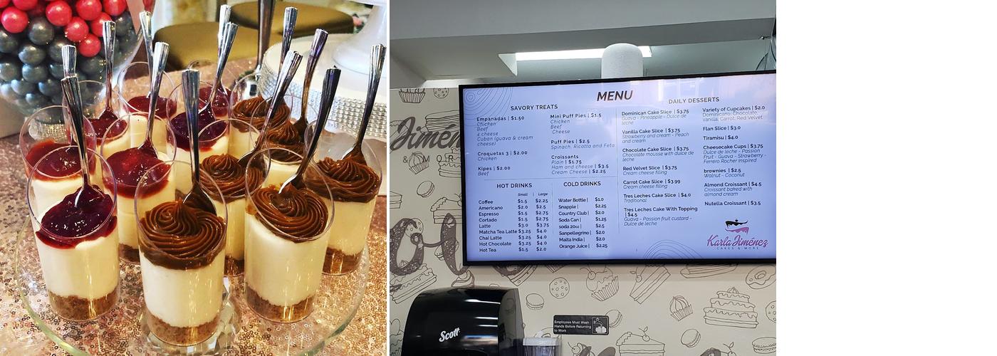 Karla Jiménez Cakes & More Menu
