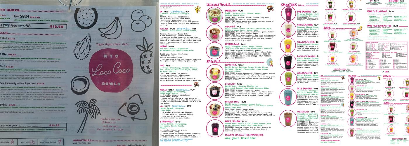 Loco Coco Menu