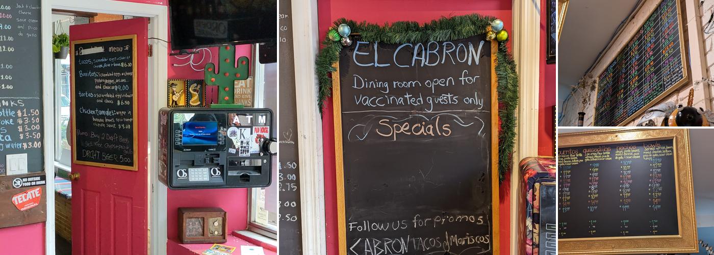 El Cabron Taqueria Menu