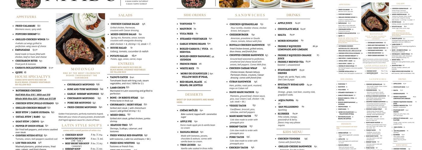 Cafe Nitido Menu