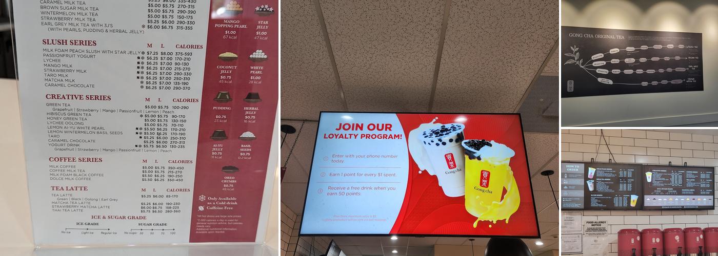 Gong Cha Marlton Menu