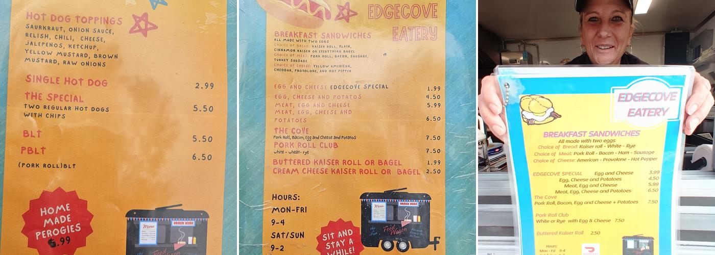 Edgecove Eatery Menu