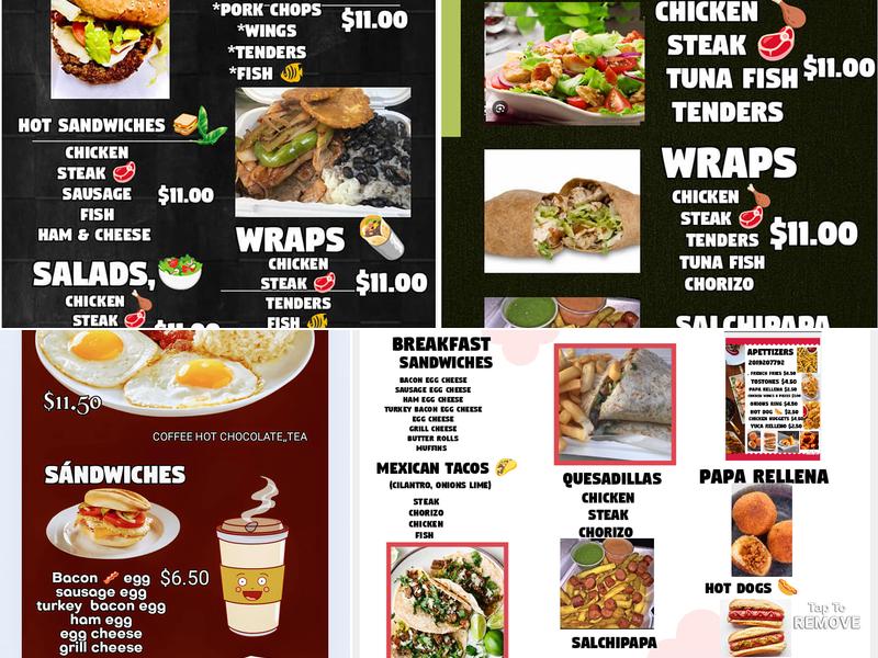 ROSAS’ CATERING SERVICES LLC Menu