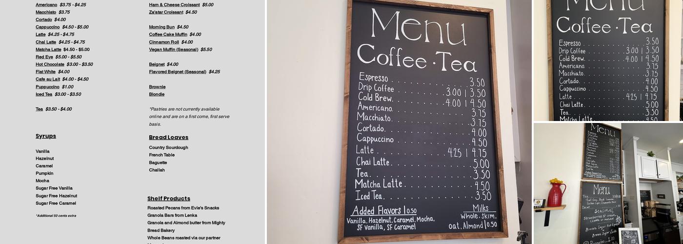 Twisted Grounds Menu