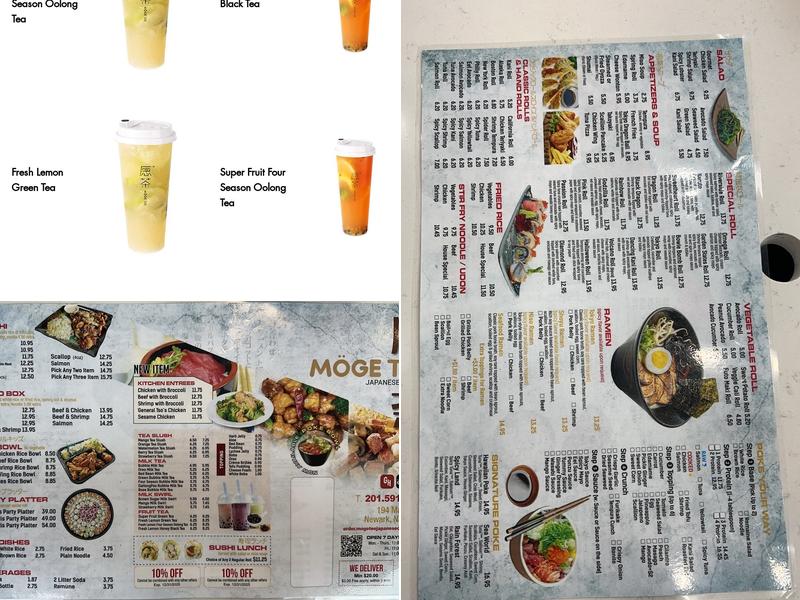 Möge Tee Menu