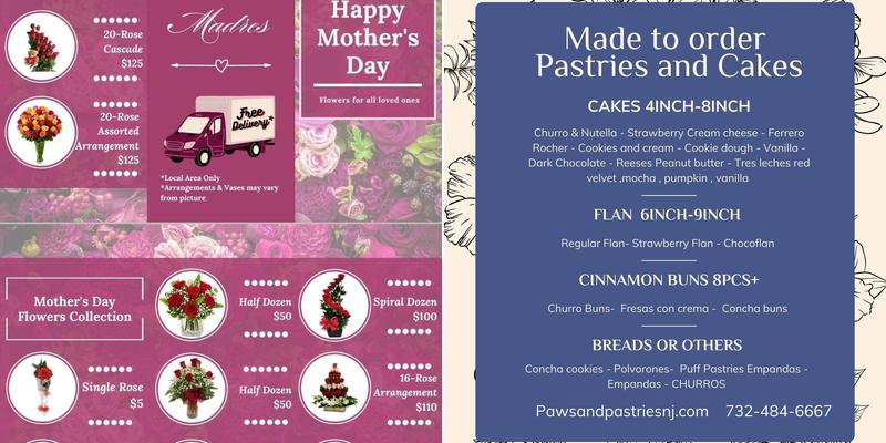Paws and Pastries Menu