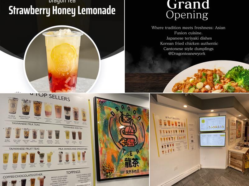 Dragon Tea & Mochi Donut Menu