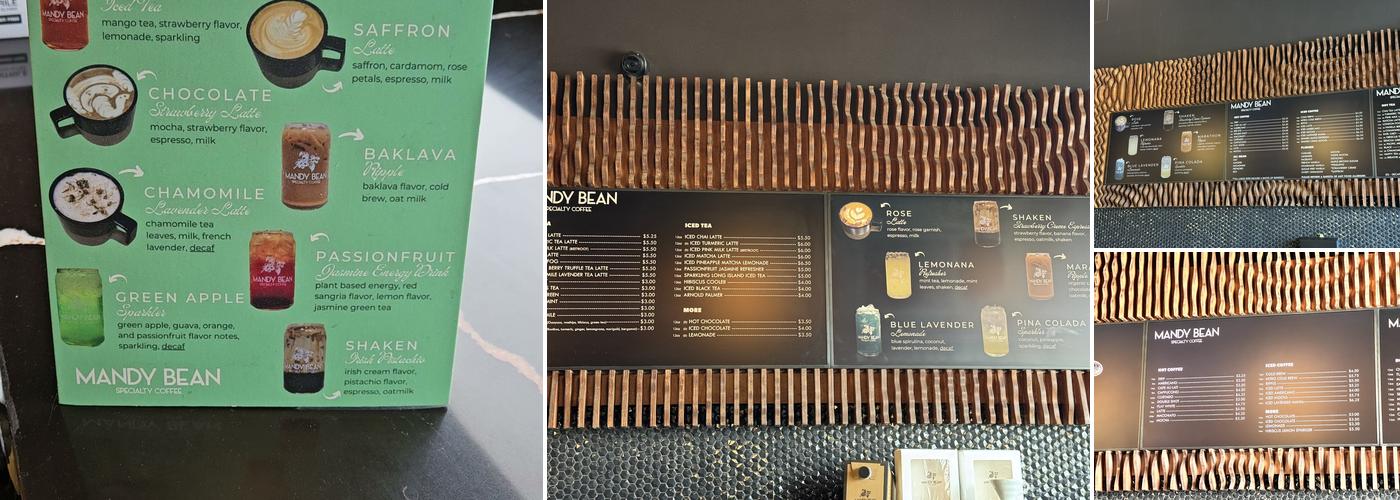 Mandy Bean Specialty Coffee Menu