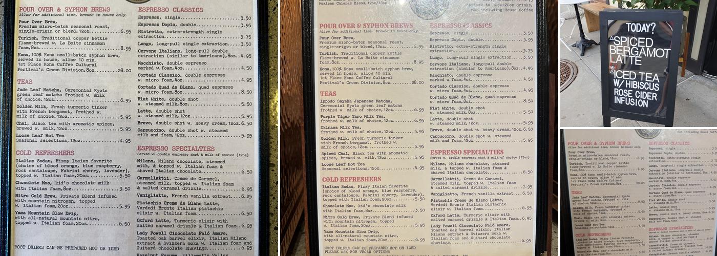 Beacon Coffee Co. & Mercantile Menu