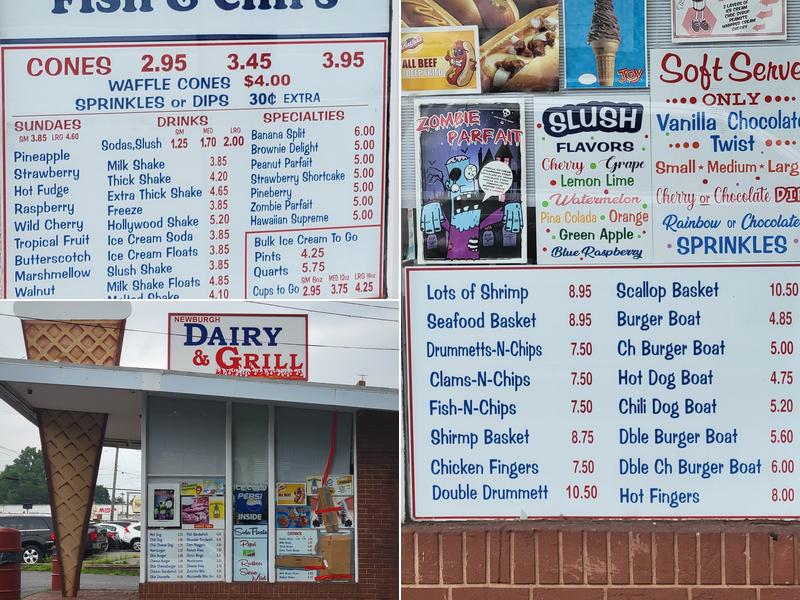 Newburgh Diary & Grill Menu