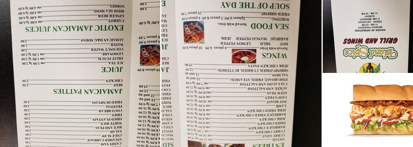 Subway Menu