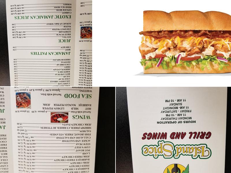 Subway Menu