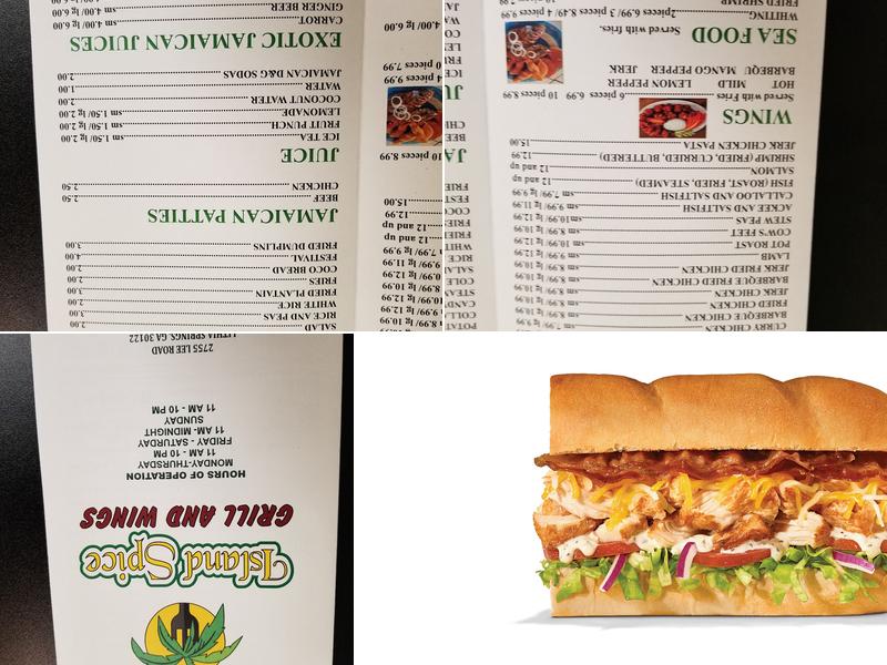 Subway Menu