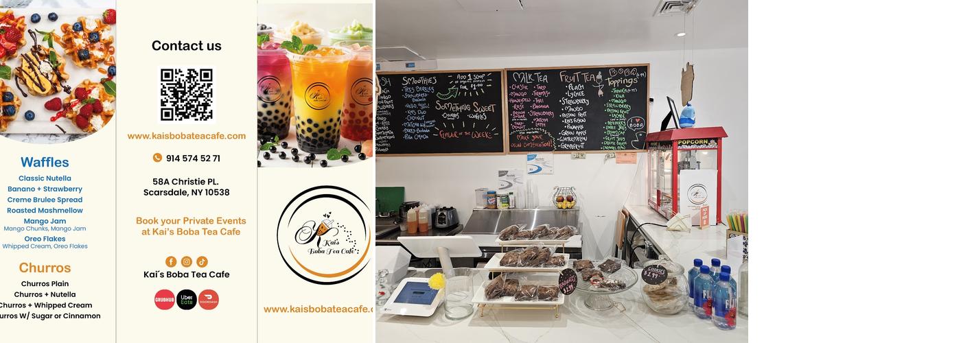 Kai’s Boba Tea Cafe Menu