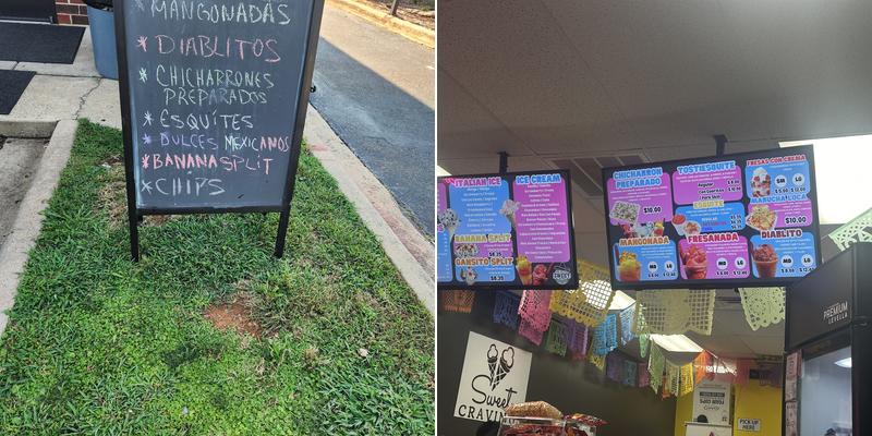 Heladería Sweet Cravings Menu