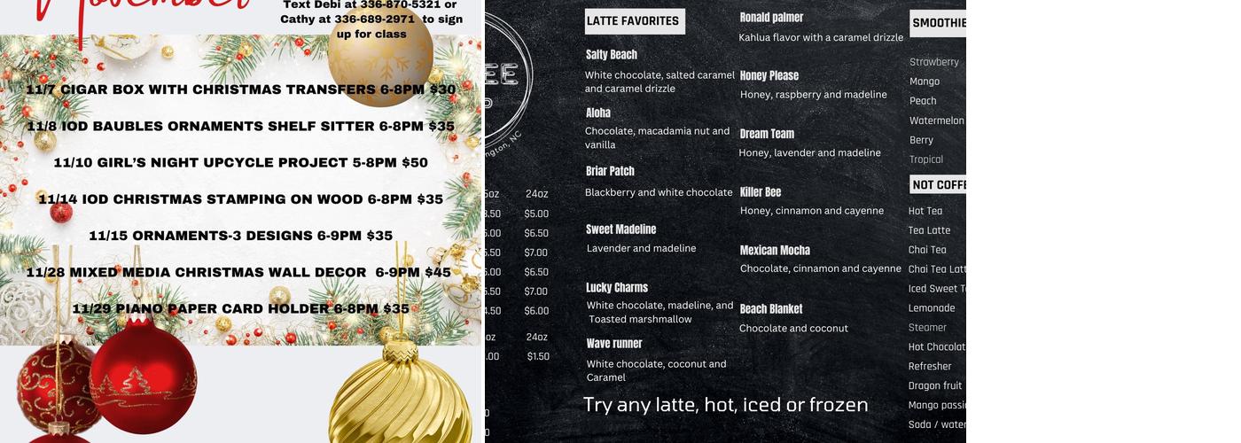 The Coffee Shop Menu