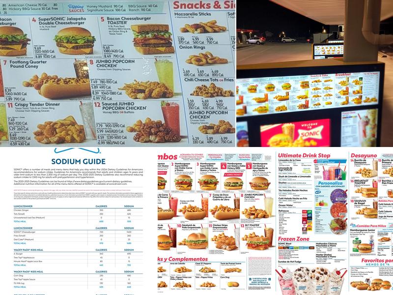 Sonic Drive-In Menu