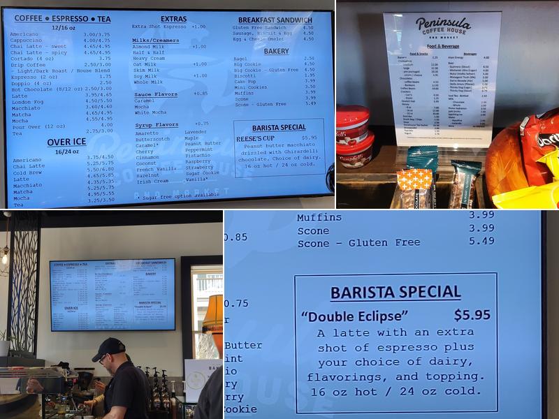 Peninsula Coffee House and Market Menu