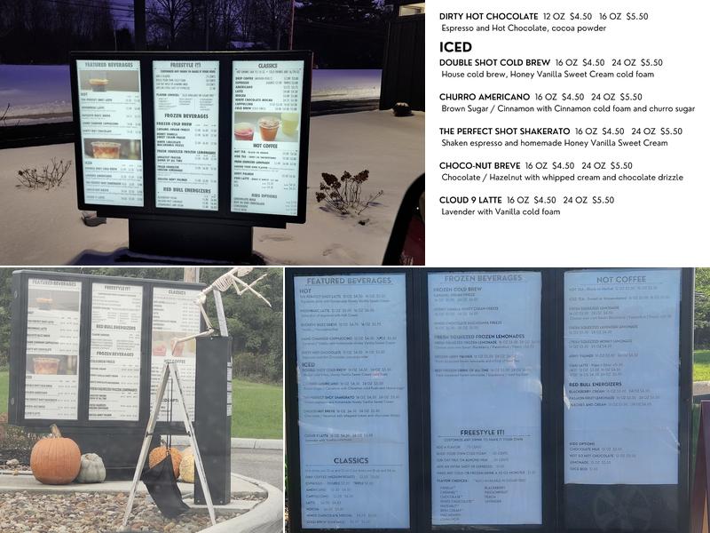 Double Shot Coffee Drive Thru Menu