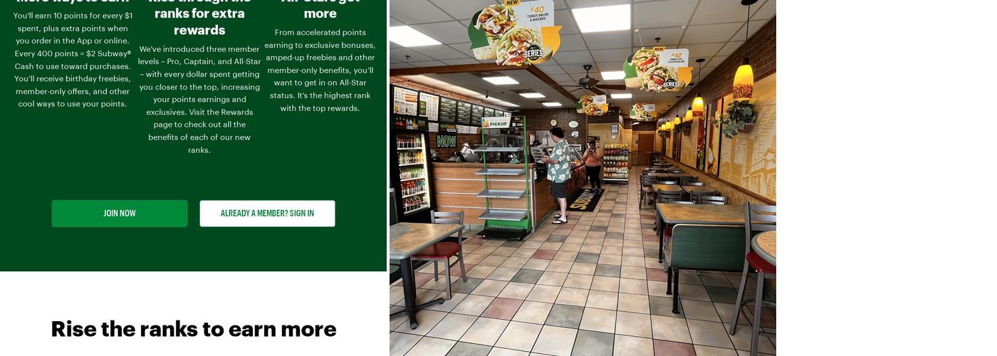 Subway Menu