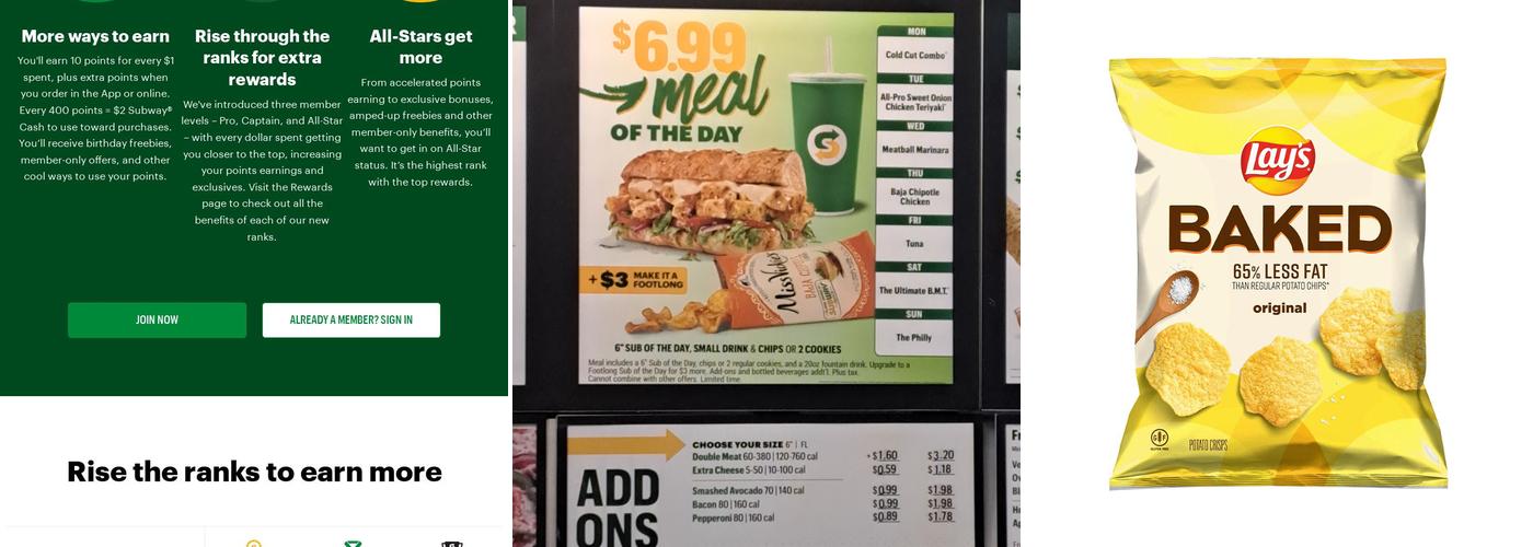 Subway Menu